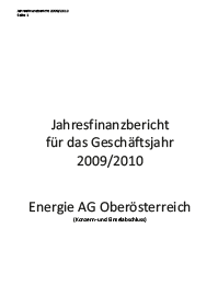 Bild zum Jahresfinanzbericht 2009/2010